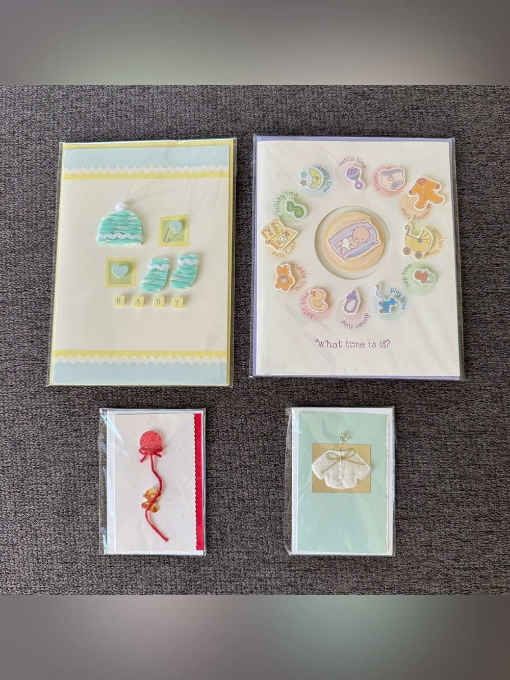 Paper Magic 3D Greetings Cards 4PC Set Baby Shower Boy Girl Fashion NEW